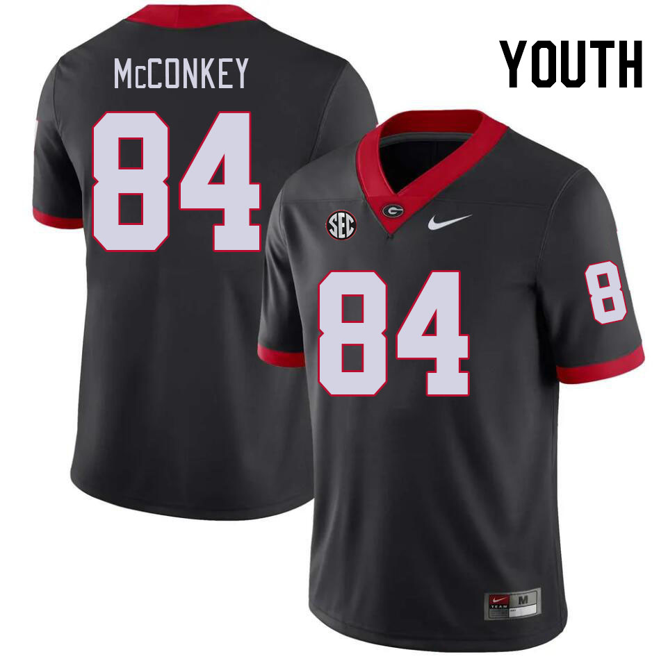 Youth #84 Ladd McConkey Georgia Bulldogs College Football Jerseys Stitched-Black